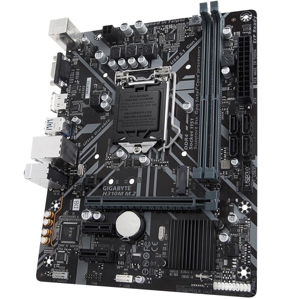 Imagem 3 de 5 do produto Placa-Mãe Gigabyte H310M M.2, Intel LGA 1151, mATX, DDR4, Preto