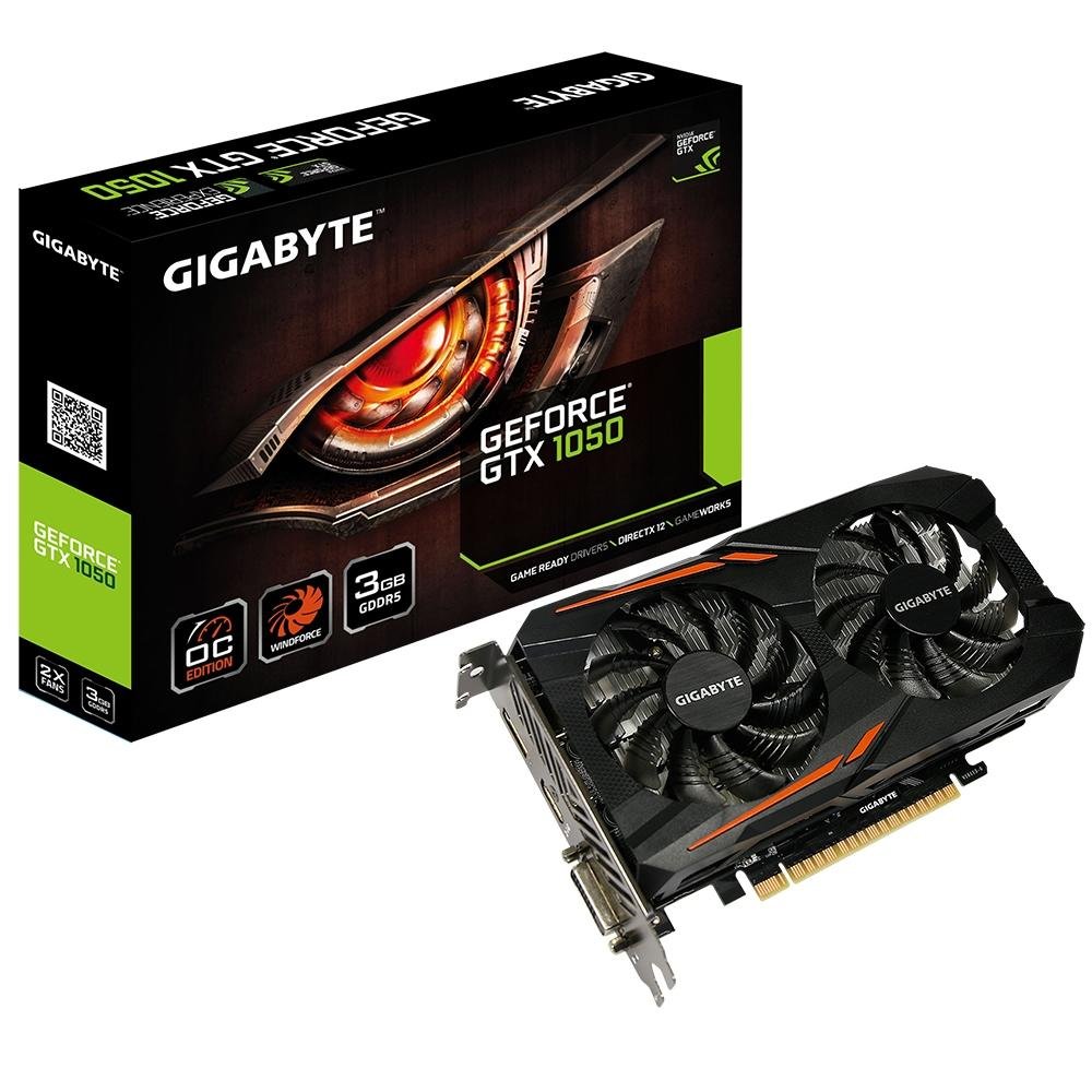 Placa de Vídeo Gigabyte NVIDIA GeForce GTX 1050 OC 3GB, GDDR5 - GV-N1050OC-3GD