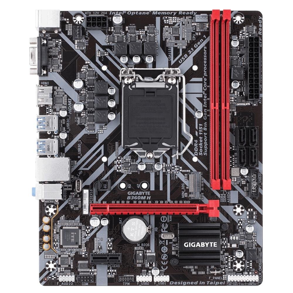 Imagem 2 de 6 do produto Placa-Mãe Gigabyte B360M H, Intel LGA 1151, mATX, DDR4