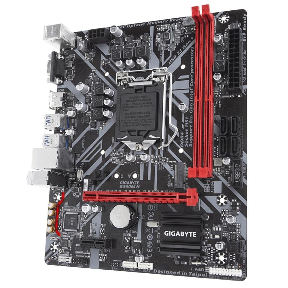 Imagem 4 de 6 do produto Placa-Mãe Gigabyte B360M H, Intel LGA 1151, mATX, DDR4