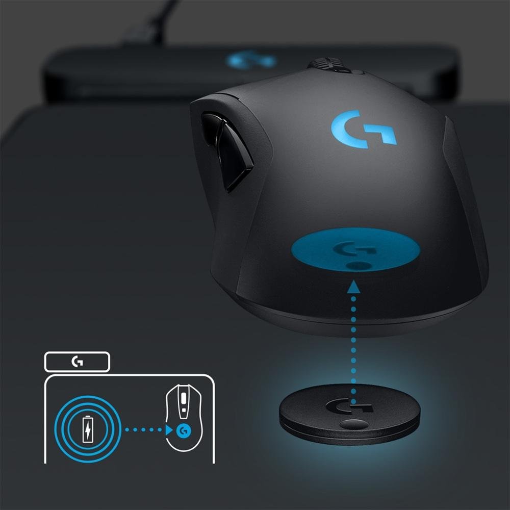 Mousepad Logitech G Powerplay, para Carregamento Sem Fio Lightspeed, RGB , para G502, G703, PRO Wireless e G903, Preto - 943-000208 Mousepad Logitech G Powerplay, para Carregamento Sem Fio Lightspeed, RGB , para G502, G703, PRO Wireless e G903, Preto - 943-000208