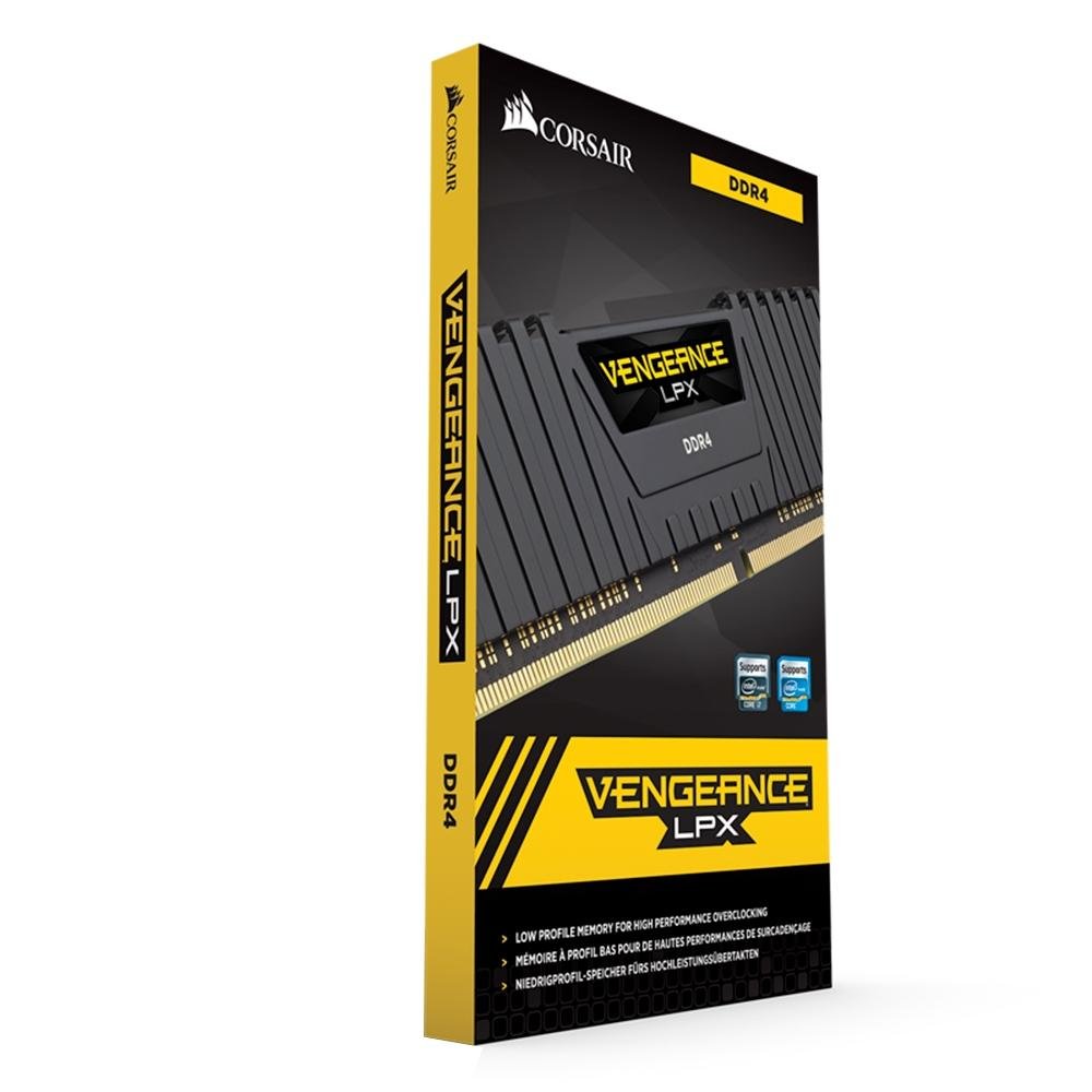 Memória RAM Corsair Vengeance LPX 16GB, 3000MHz, DDR4, CL16, Preto - CMK16GX4M1D3000C16 Memória RAM Corsair Vengeance LPX 16GB, 3000MHz, DDR4, CL16, Preto - CMK16GX4M1D3000C16