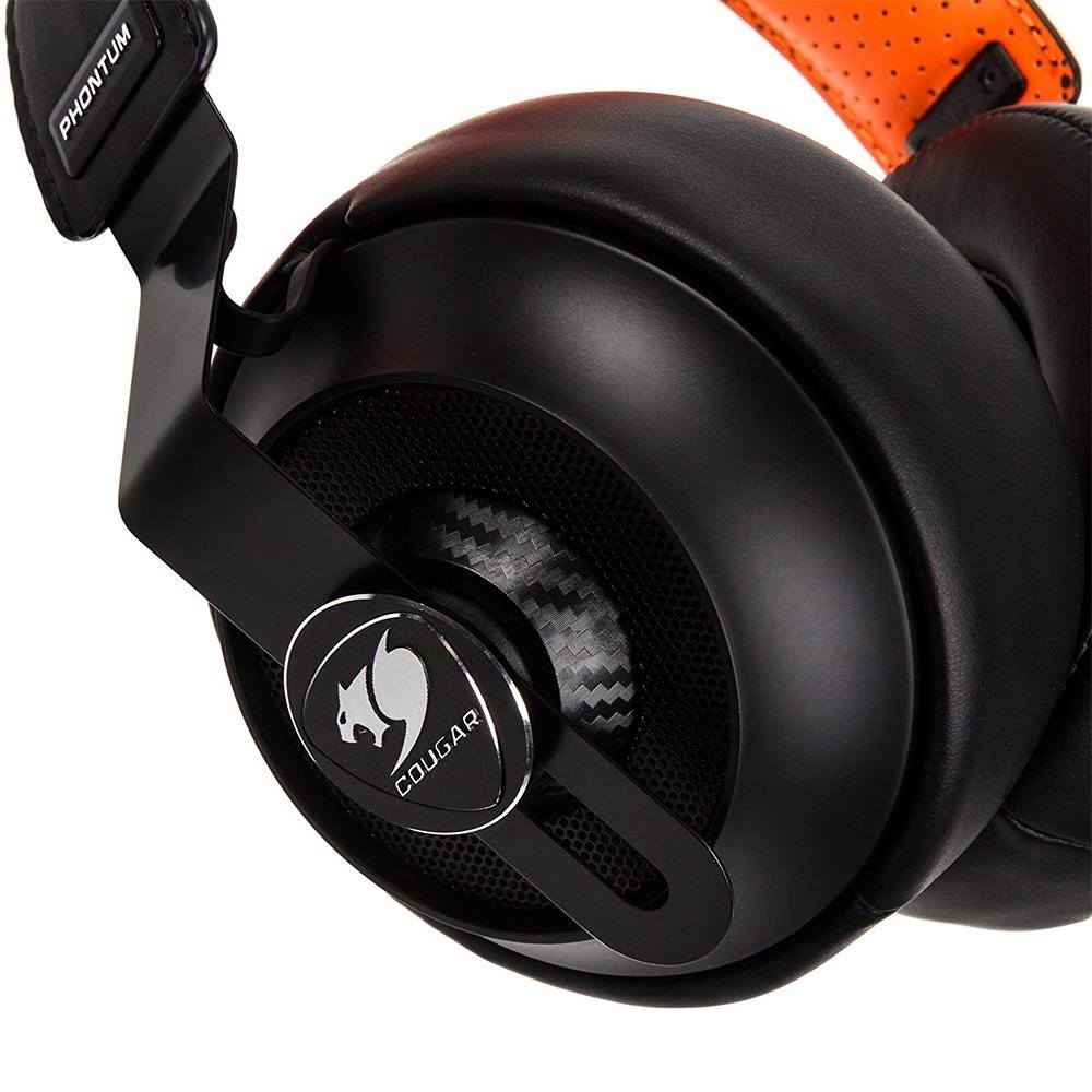 Headset Gamer Cougar Preto/Laranja Phontum - 3H500P53B