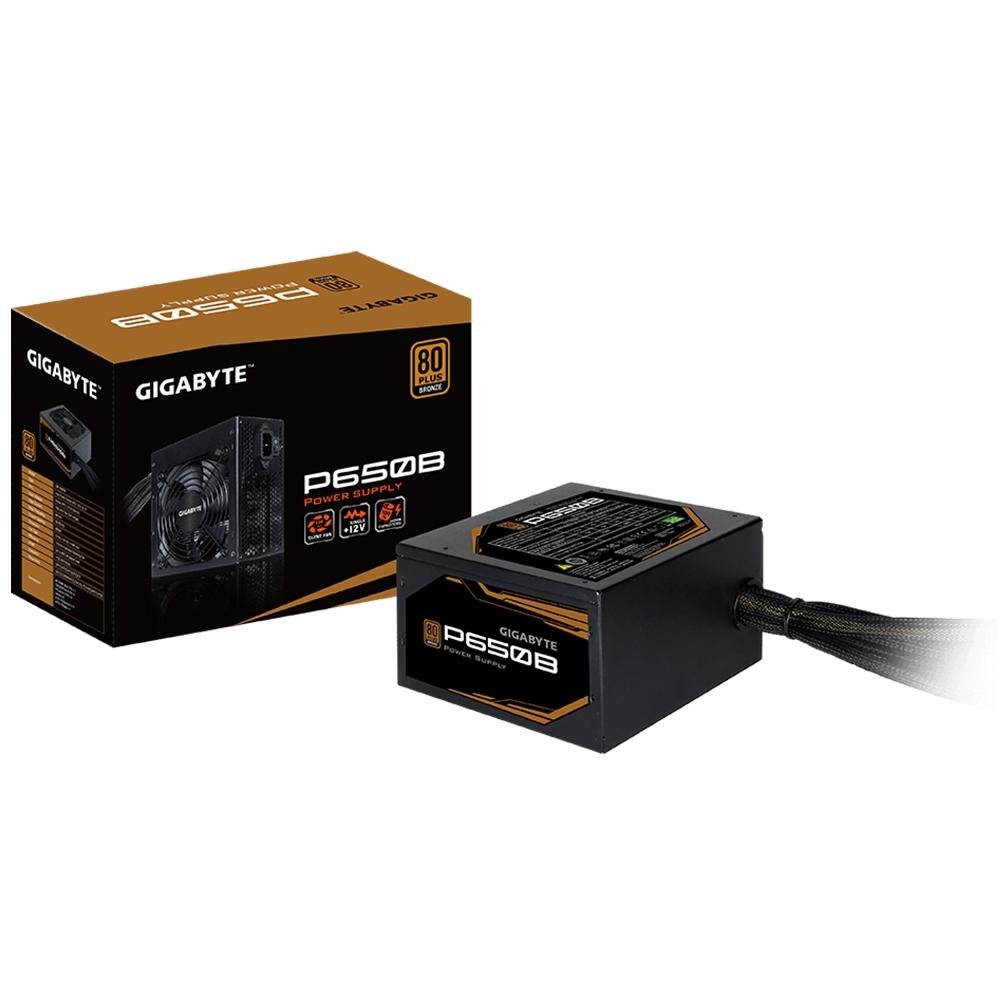 Fonte Gigabyte P650B, 650W, 80 Plus Bronze, PFC Ativo, Com Cabo, Preto - GP-P650B/BR Fonte Gigabyte P650B, 650W, 80 Plus Bronze, PFC Ativo, Com Cabo, Preto - GP-P650B/BR
