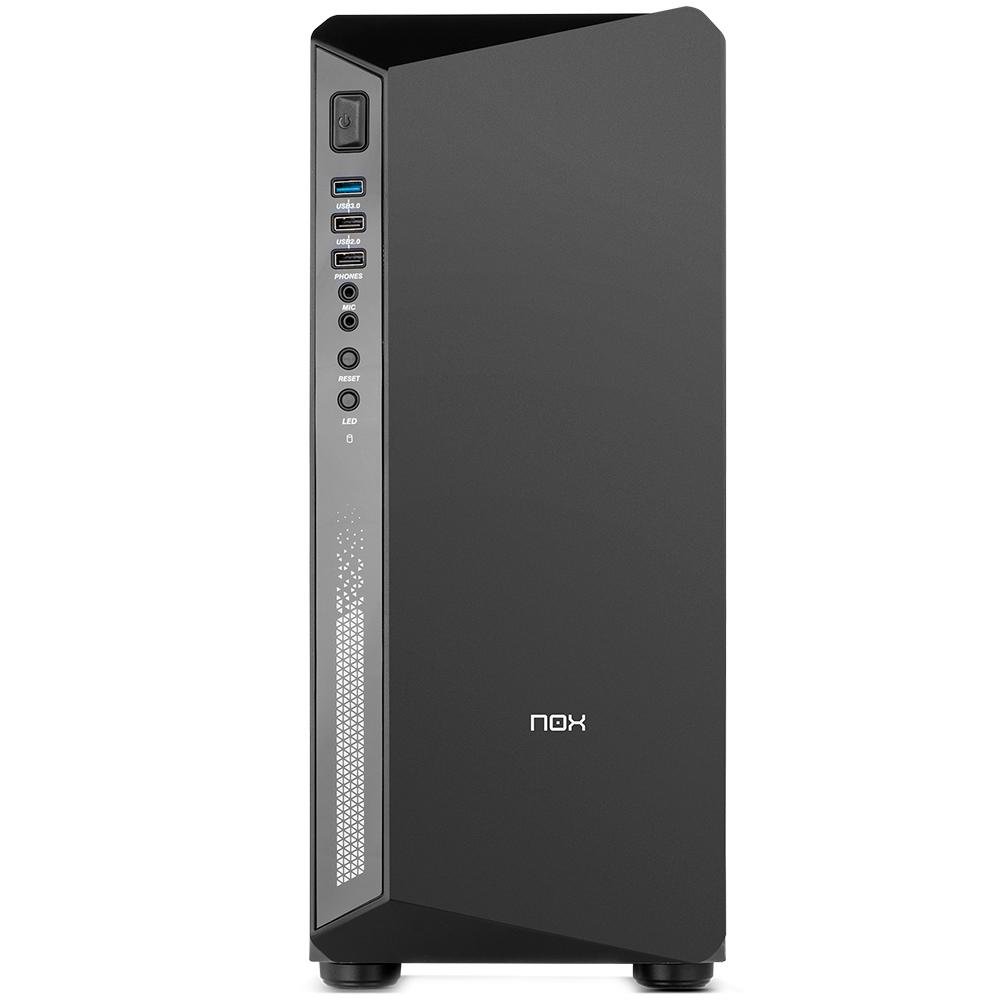 Imagem 7 de 17 do produto Gabinete NOX Infinity Atom, Mid Tower, Lateral em Vidro Temperado, 1 FAN RGB, USB 3.0, Preto - NXINFINTYATOM