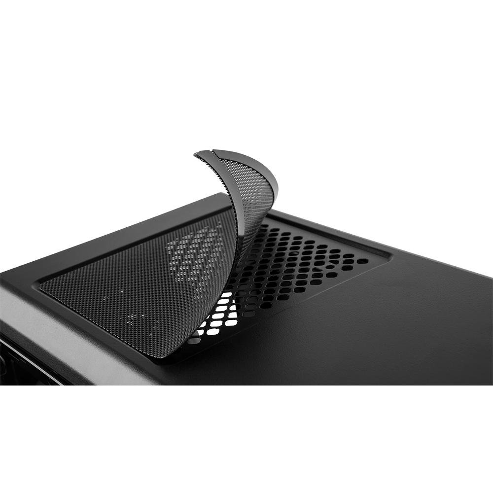 Imagem 17 de 17 do produto Gabinete NOX Infinity Atom, Mid Tower, Lateral em Vidro Temperado, 1 FAN RGB, USB 3.0, Preto - NXINFINTYATOM