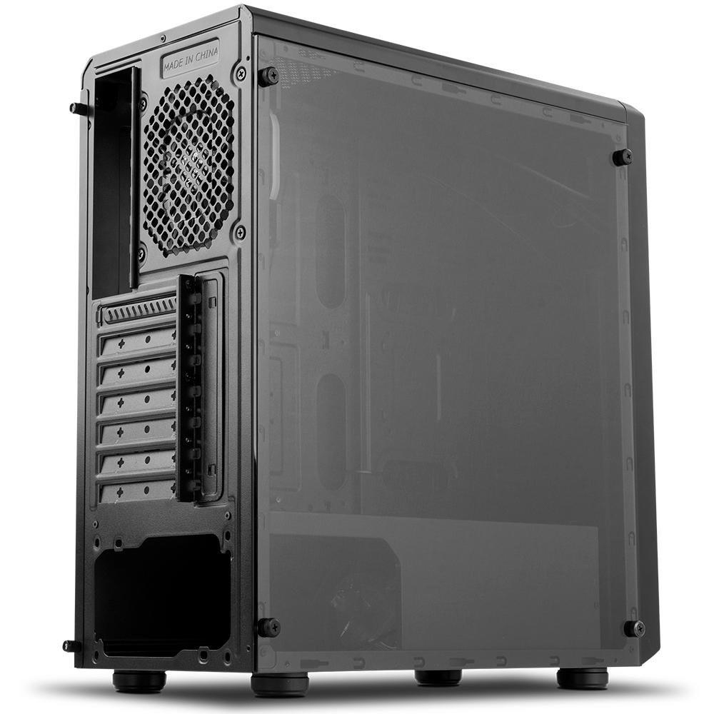 Imagem 10 de 17 do produto Gabinete NOX Infinity Atom, Mid Tower, Lateral em Vidro Temperado, 1 FAN RGB, USB 3.0, Preto - NXINFINTYATOM