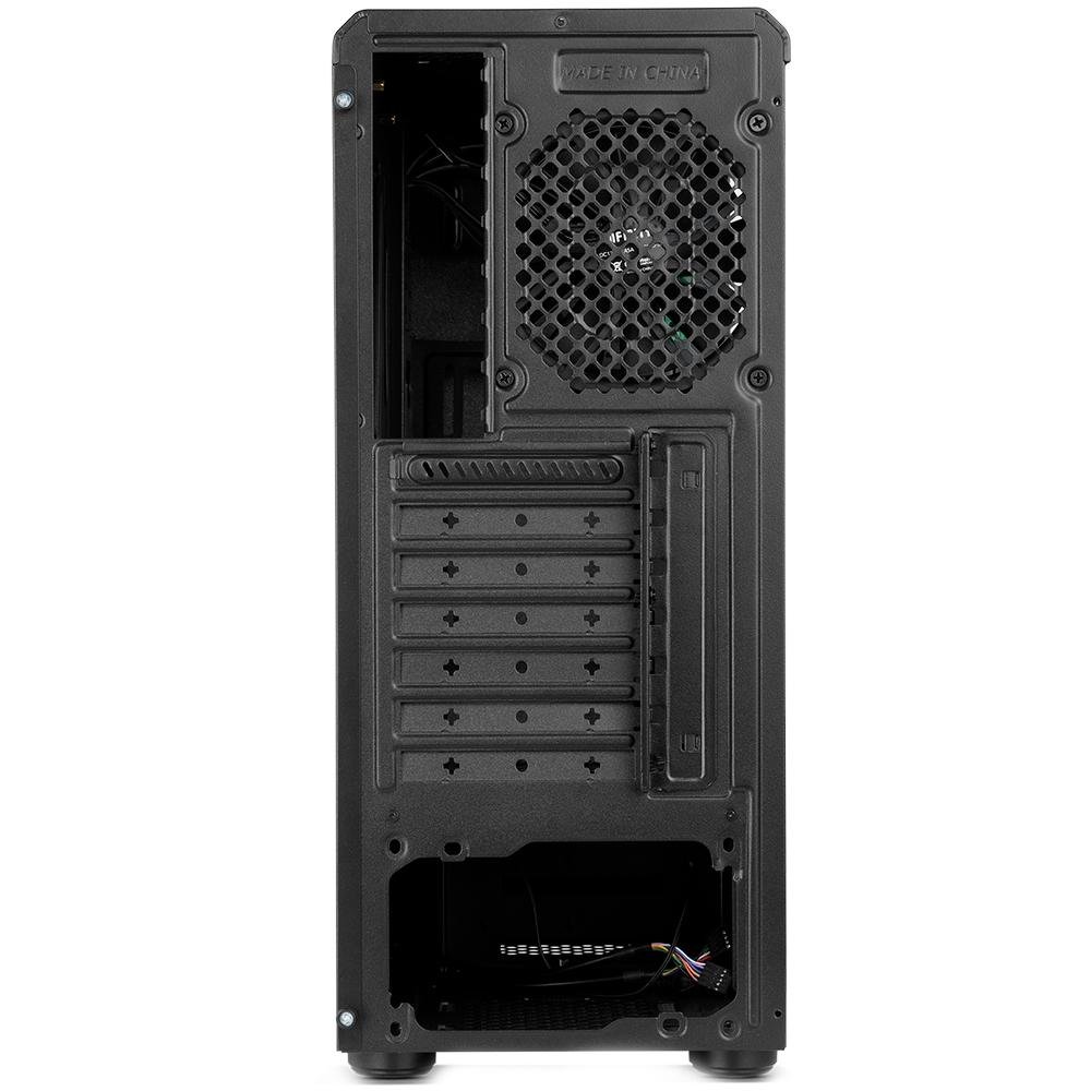 Imagem 11 de 17 do produto Gabinete NOX Infinity Atom, Mid Tower, Lateral em Vidro Temperado, 1 FAN RGB, USB 3.0, Preto - NXINFINTYATOM
