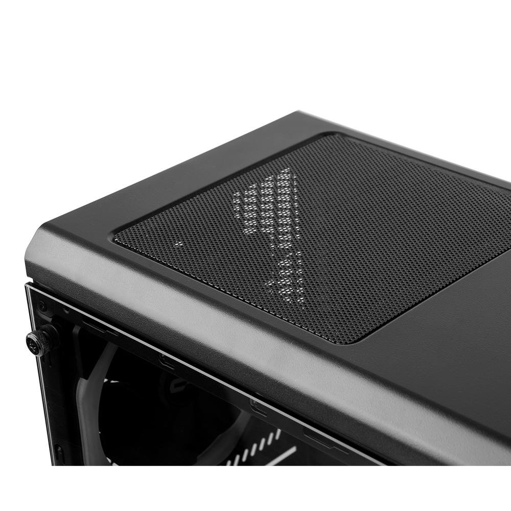 Imagem 14 de 17 do produto Gabinete NOX Infinity Atom, Mid Tower, Lateral em Vidro Temperado, 1 FAN RGB, USB 3.0, Preto - NXINFINTYATOM