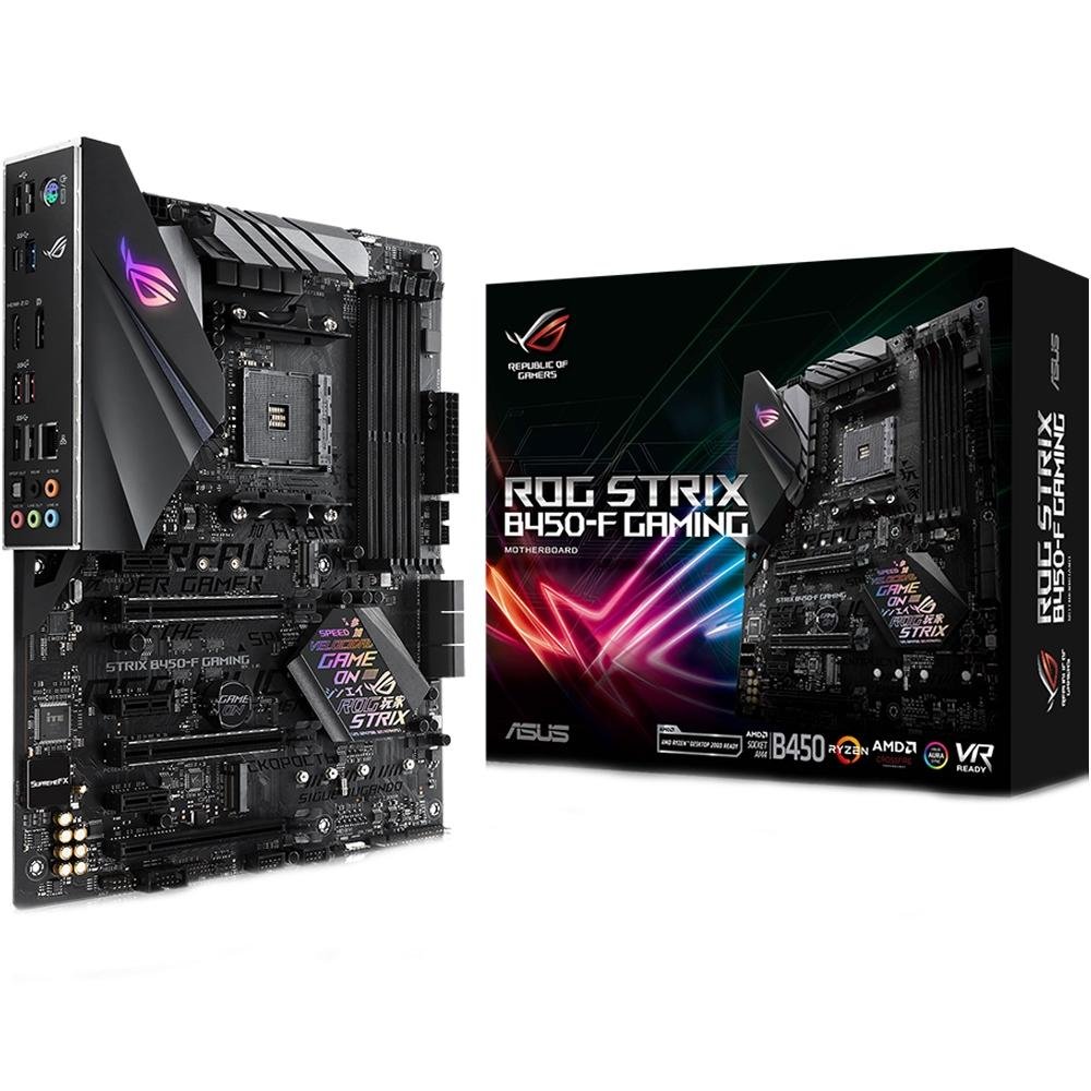 ROG STRIX B450-F GAMING マザーボード Placa Mãe Asus ROG Strix B450-F Gaming, AMD AM4, ATX, DDR4 | KaBuM!