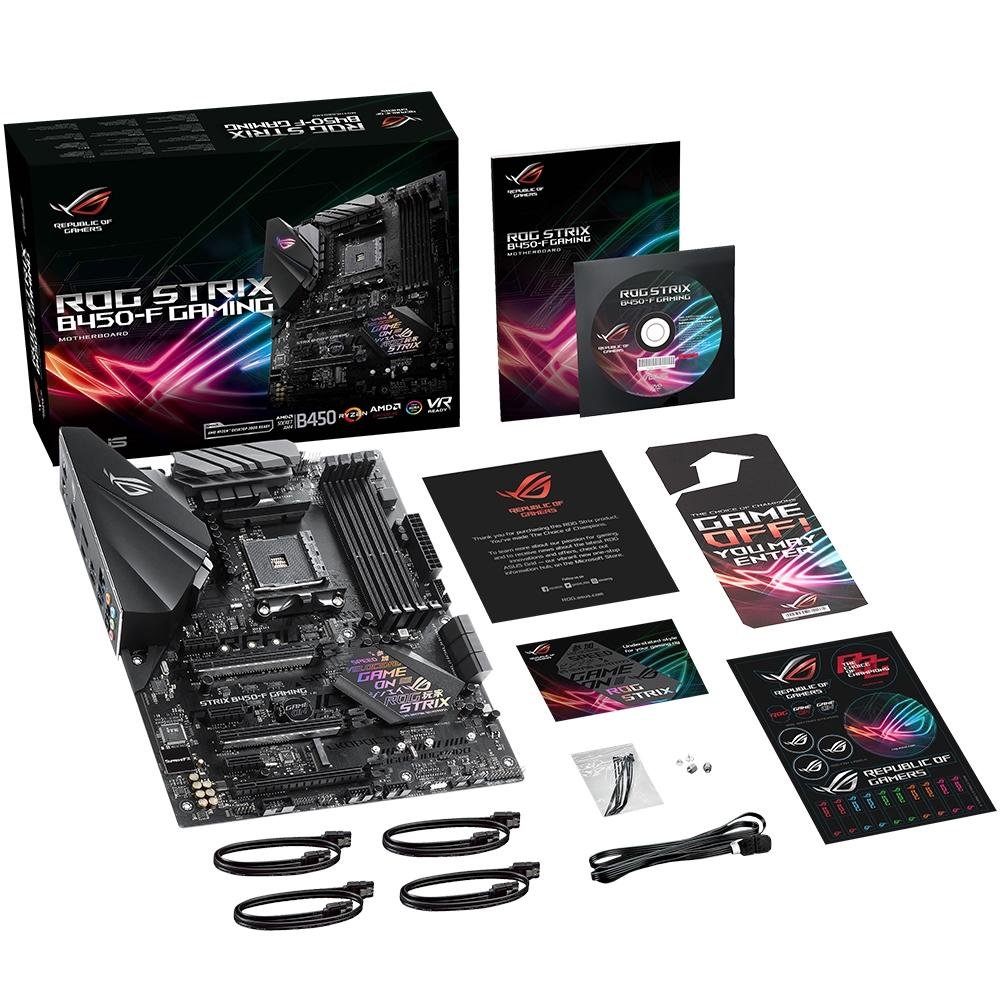 Imagem 8 de 11 do produto Placa-Mãe ASUS ROG Strix B450-F Gaming, AMD AM4, ATX, DDR4, Preto