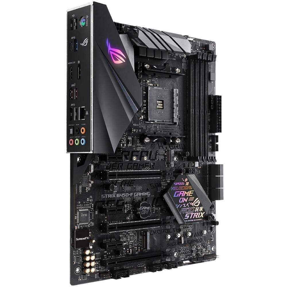 Imagem 4 de 11 do produto Placa-Mãe ASUS ROG Strix B450-F Gaming, AMD AM4, ATX, DDR4, Preto