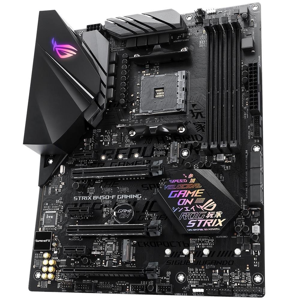 Imagem 3 de 11 do produto Placa-Mãe ASUS ROG Strix B450-F Gaming, AMD AM4, ATX, DDR4, Preto