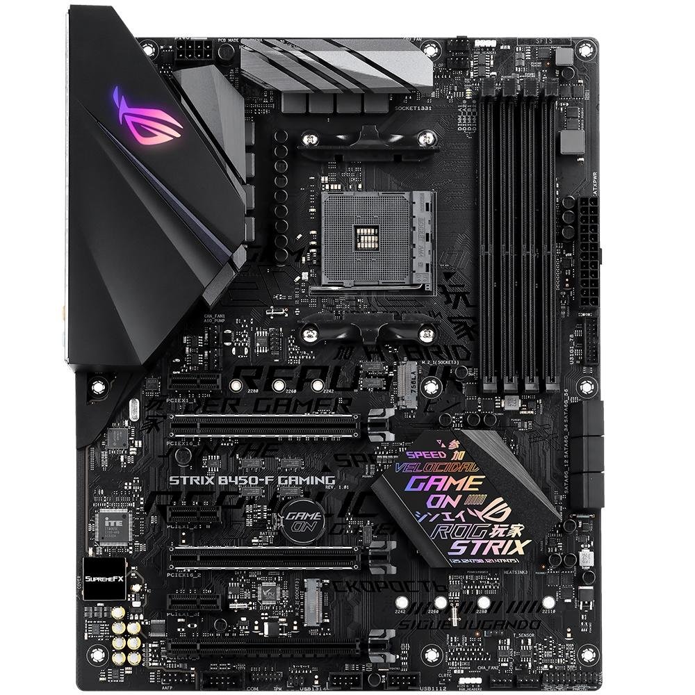 Imagem 2 de 11 do produto Placa-Mãe ASUS ROG Strix B450-F Gaming, AMD AM4, ATX, DDR4, Preto
