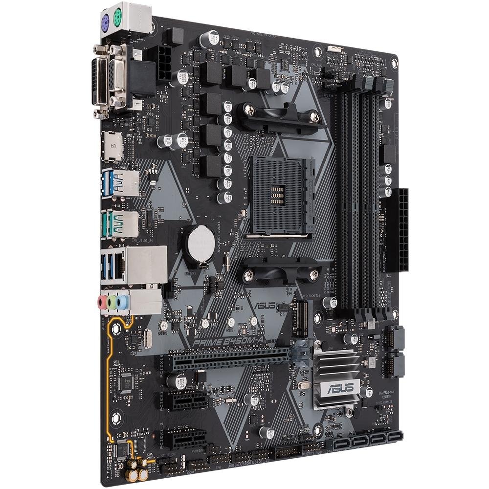 Imagem 4 de 10 do produto Placa-Mãe ASUS Prime B450M-A, AMD AM4, mATX, DDR4, Preto