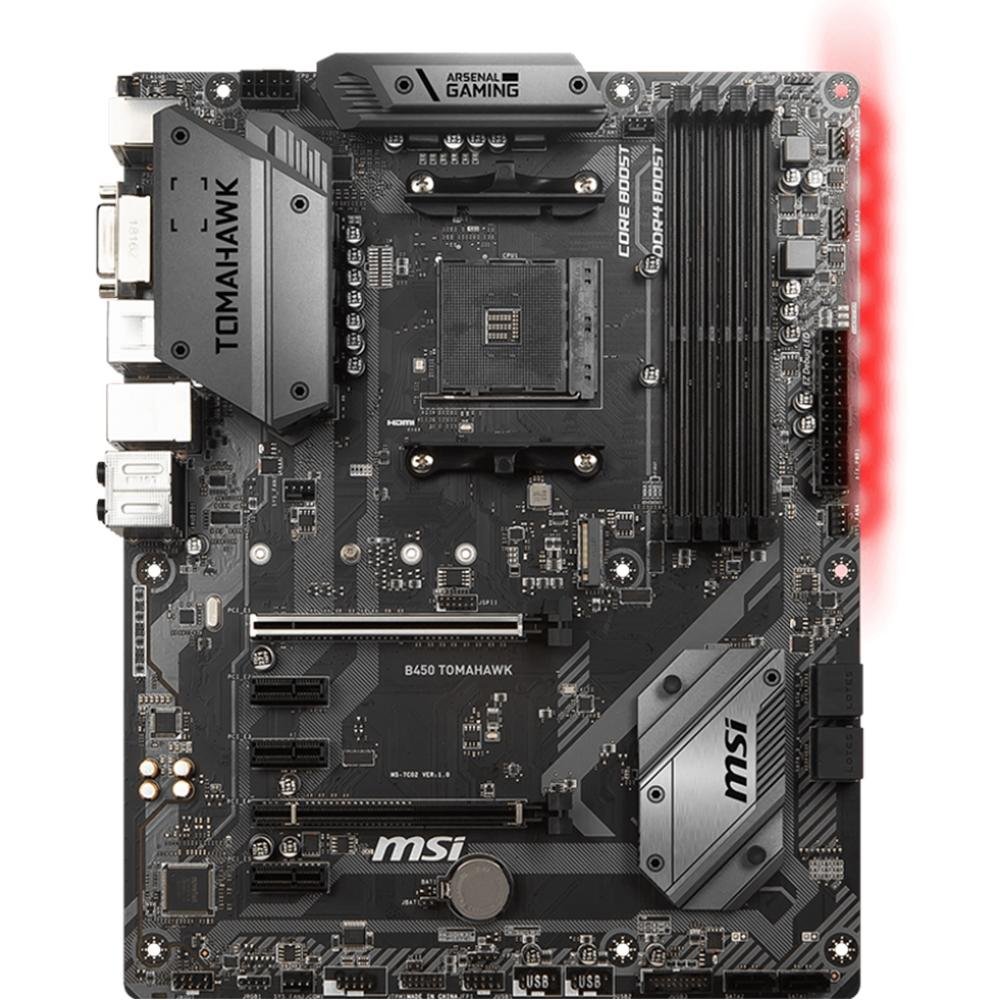 Imagem 2 de 5 do produto Placa-Mãe MSI B450 Tomahawk, AMD AM4, ATX, DDR4