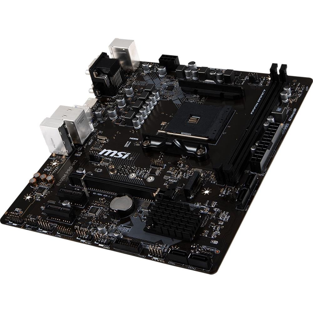 Imagem 4 de 5 do produto Placa-Mãe MSI B450M Pro-M2, AMD AM4, mATX, DDR4
