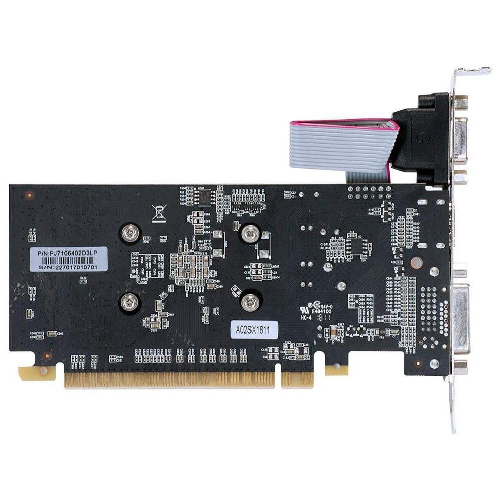 Placa de Vídeo VGA PcYes NVIDIA GeForce GT 710 Low Profile 2GB, DDR3, 64Bits - PJ7106402D3LP