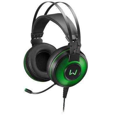 Headset Gamer Warrior Raiko 7.1 USB com Led Verde - PH259 | KaBuM!