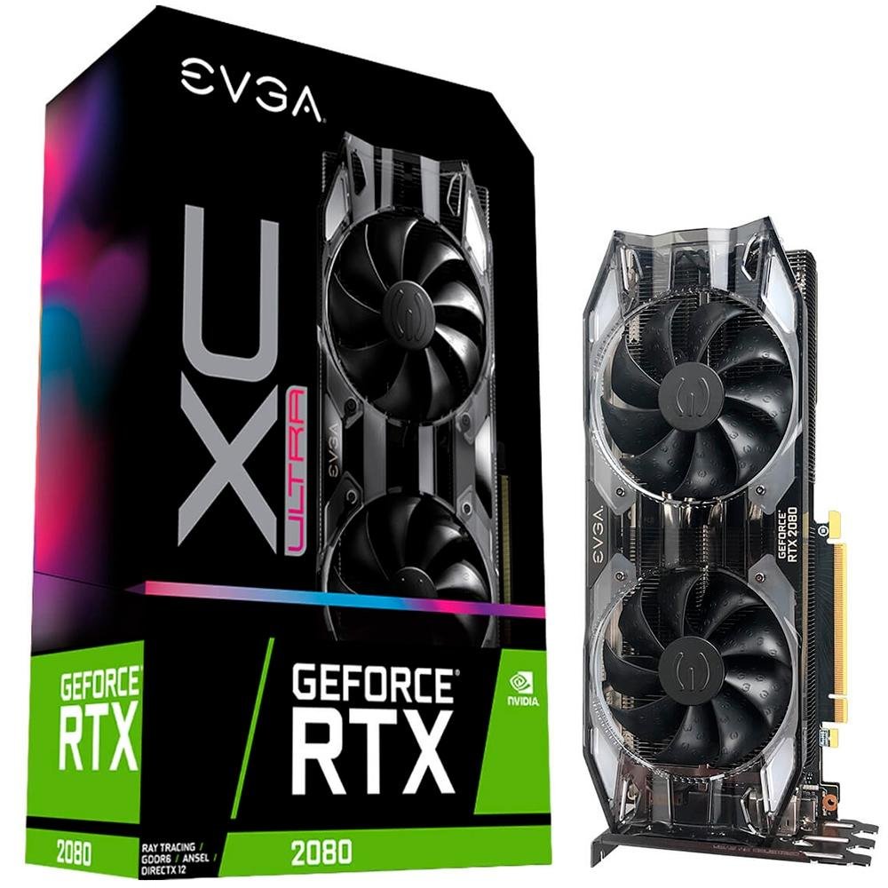 Placa de Vídeo EVGA NVIDIA GeForce RTX 2080 XC Ultra Gaming 8GB, GDDR6 - 08G-P4-2183-KR Placa de Vídeo EVGA NVIDIA GeForce RTX 2080 XC Ultra Gaming 8GB, GDDR6 - 08G-P4-2183-KR