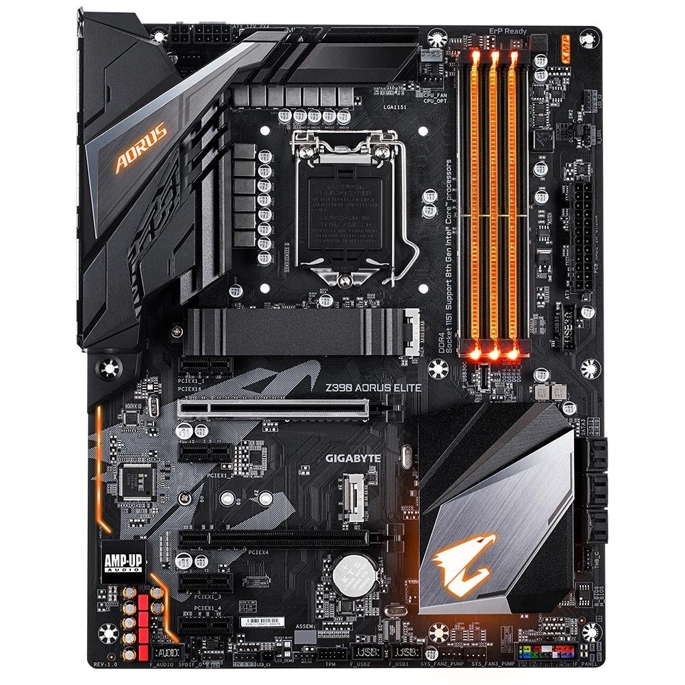 Imagem 2 de 6 do produto Placa-Mãe Gigabyte Aorus Z390 Aorus Elite, Intel LGA 1151, ATX, DDR4