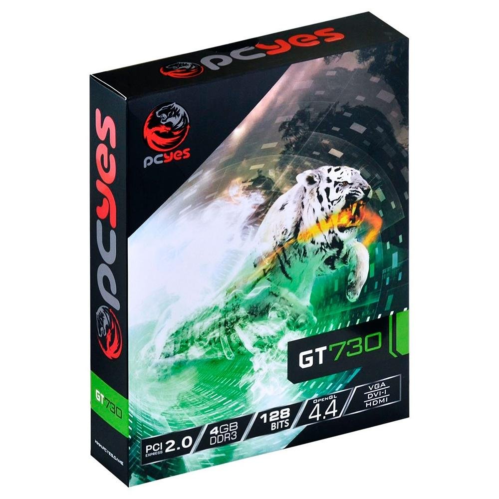 Imagem 7 de 7 do produto Placa de Vídeo PCYes NVIDIA GeForce GT 730 4GB, DDR3 - PV73012804D3LP