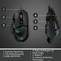 Mouse Gamer Logitech G502 HERO com RGB LIGHTSYNC, Ajustes de Peso, 11 Botões Programáveis, Sensor HERO 25K - 910-005550