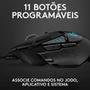 Mouse Gamer Logitech G502 HERO com RGB LIGHTSYNC, Ajustes de Peso, 11 Botões Programáveis, Sensor HERO 25K - 910-005550