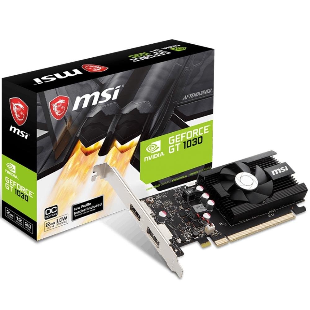 Placa de Vídeo GT 1030 MSI NVIDIA GeForce 2GD4 LP OC 2GB | KaBuM! Placa de Vídeo GT 1030 MSI NVIDIA GeForce 2GD4 LP OC 2GB | KaBuM!