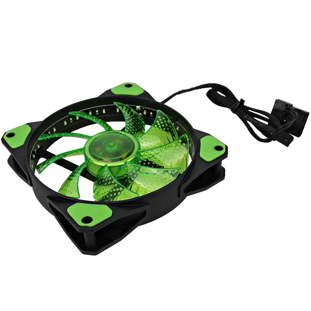 Imagem 2 de 2 do produto Cooler Fan Gamemax Galeforce 32 LED, 12cm, Verde - GF12G