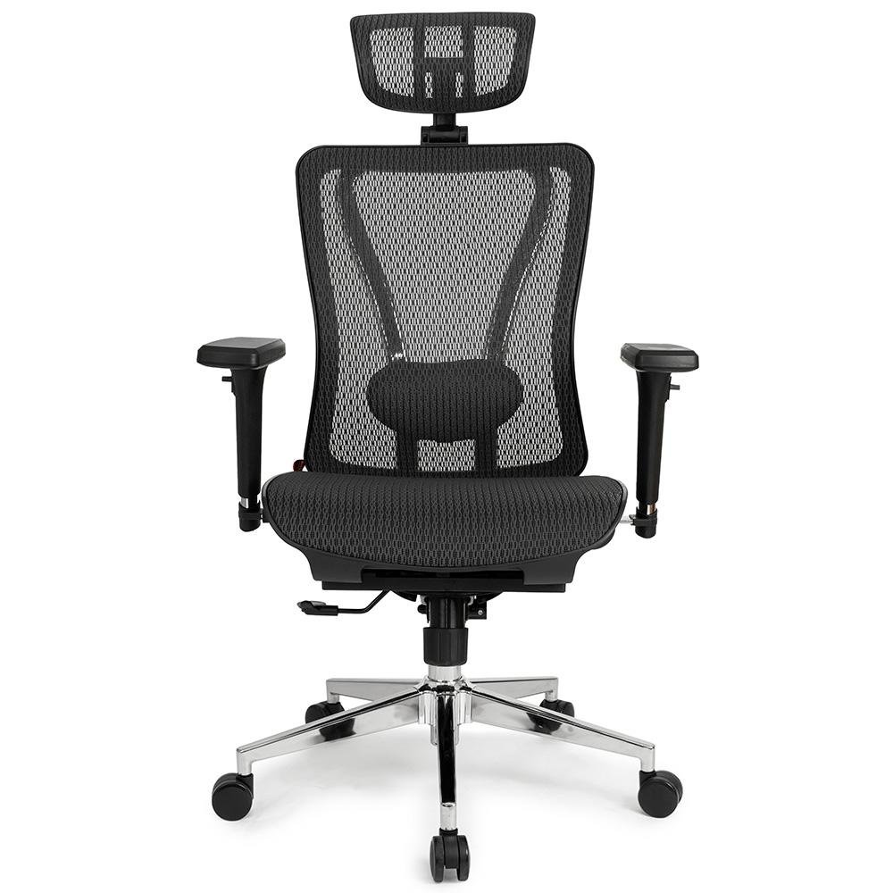Cadeira de Escritório Ergonômica DT3 Moira, Até 150kg, Apoio de Cabeça e Braço 3D, Cilindro Classe 4, Preto - 11214-9 Cadeira de Escritório Ergonômica DT3 Moira, Até 150kg, Apoio de Cabeça e Braço 3D, Cilindro Classe 4, Preto - 11214-9