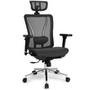 Cadeira de Escritório Ergonômica DT3  Moira, Até 150kg, Apoio de Cabeça e Braço 3D, Cilindro Classe 4, Preto - 11214-9