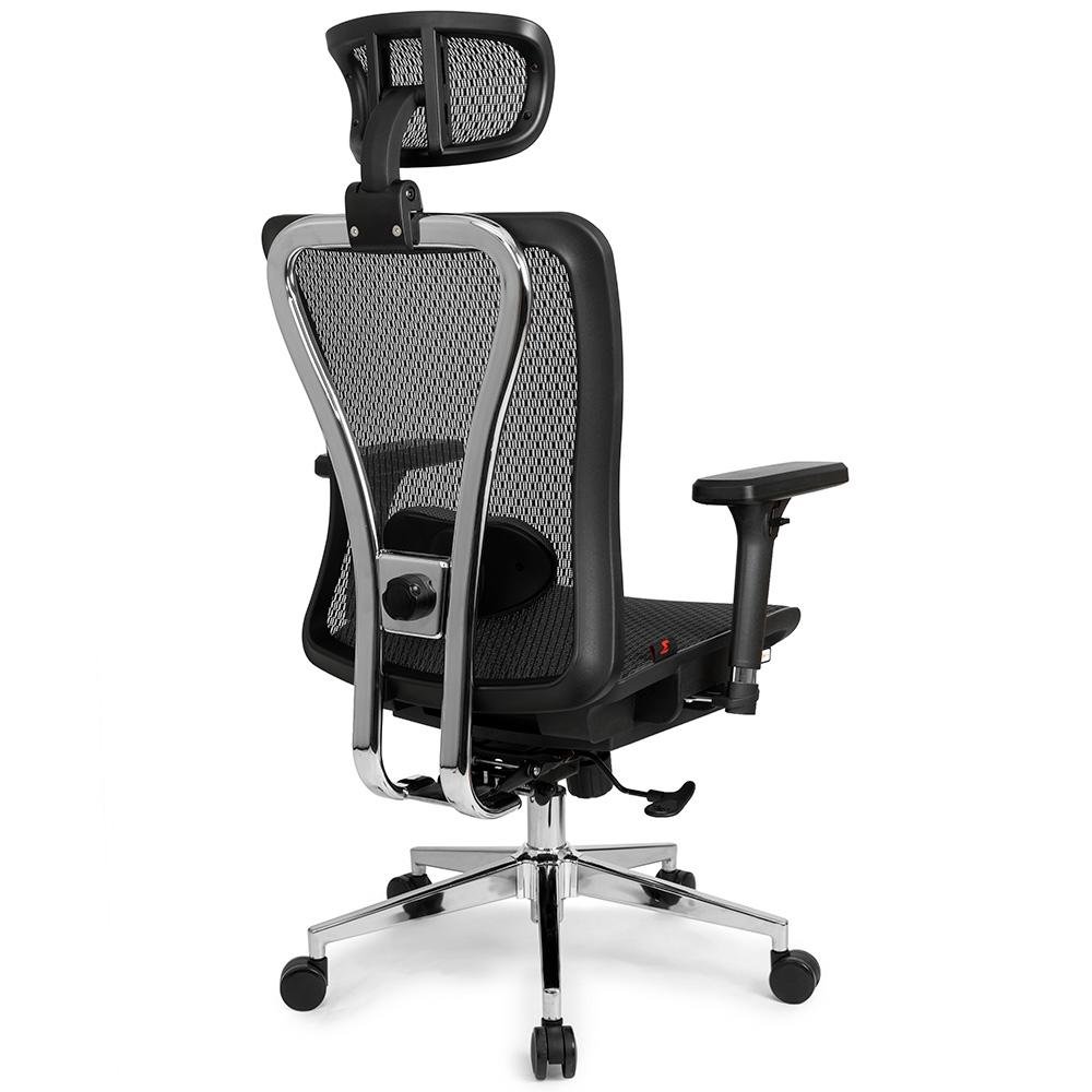 Cadeira de Escritório Ergonômica DT3 Moira, Até 150kg, Apoio de Cabeça e Braço 3D, Cilindro Classe 4, Preto - 11214-9 Cadeira de Escritório Ergonômica DT3 Moira, Até 150kg, Apoio de Cabeça e Braço 3D, Cilindro Classe 4, Preto - 11214-9