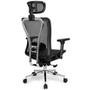 Cadeira de Escritório Ergonômica DT3  Moira, Até 150kg, Apoio de Cabeça e Braço 3D, Cilindro Classe 4, Preto - 11214-9