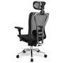 Cadeira de Escritório Ergonômica DT3  Moira, Até 150kg, Apoio de Cabeça e Braço 3D, Cilindro Classe 4, Preto - 11214-9
