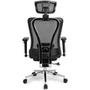Cadeira de Escritório Ergonômica DT3  Moira, Até 150kg, Apoio de Cabeça e Braço 3D, Cilindro Classe 4, Preto - 11214-9