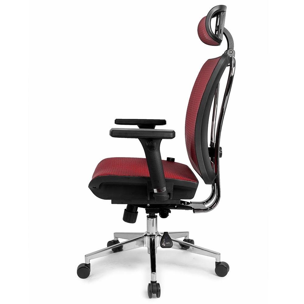Cadeira de Escritório Ergonômica DT3 Moira, Até 150kg, Apoio de Cabeça e Braço 3D, Cilindro Classe 4, Red - ( Balão.info)-1 - foto 7