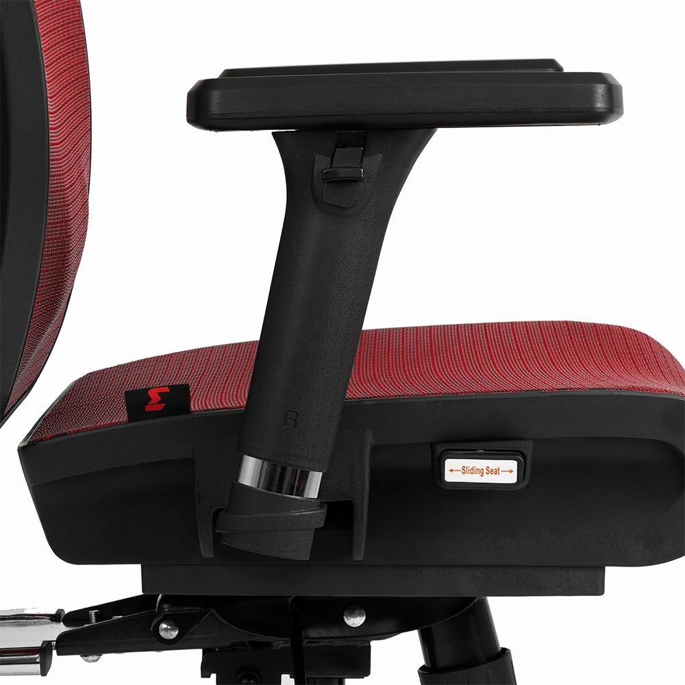 Cadeira de Escritório Ergonômica DT3 Moira, Até 150kg, Apoio de Cabeça e Braço 3D, Cilindro Classe 4, Red - 11216-1 - view 9