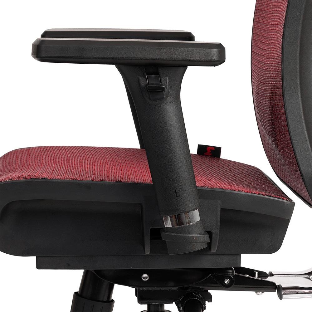 Cadeira de Escritório Ergonômica DT3 Moira, Até 150kg, Apoio de Cabeça e Braço 3D, Cilindro Classe 4, Red - ( Balão.info)-1 - foto 10