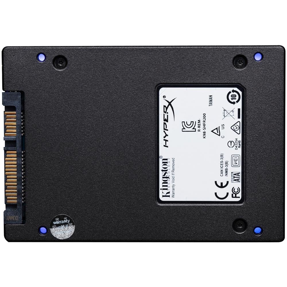Imagem 4 de 4 do produto SSD HyperX Fury RGB, 240GB, SATA, Leitura 550MB/s, Gravação 480MB/s - SHFR200/240G