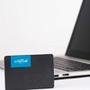 SSD Crucial BX500, SATA, 480GB, 2.5", Leitura: 540MB/s e Gravação: 500MB/s, Preto - CT480BX500SSD1