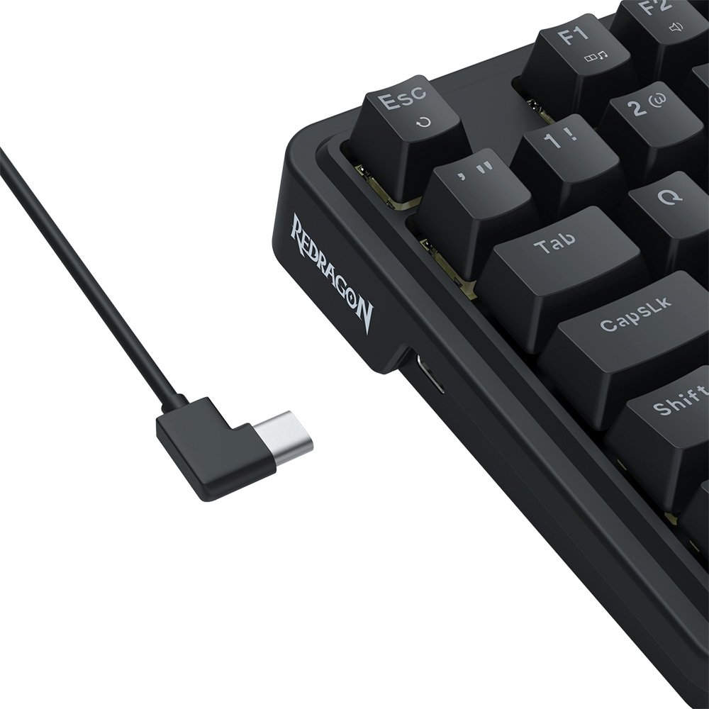 Teclado Magnético Gamer Redragon UCAL, RGB, Switch Magnético, Layout 75%, Hot-Swap, ABNT2, USB Tipo-C, Preto - K673RGB-M