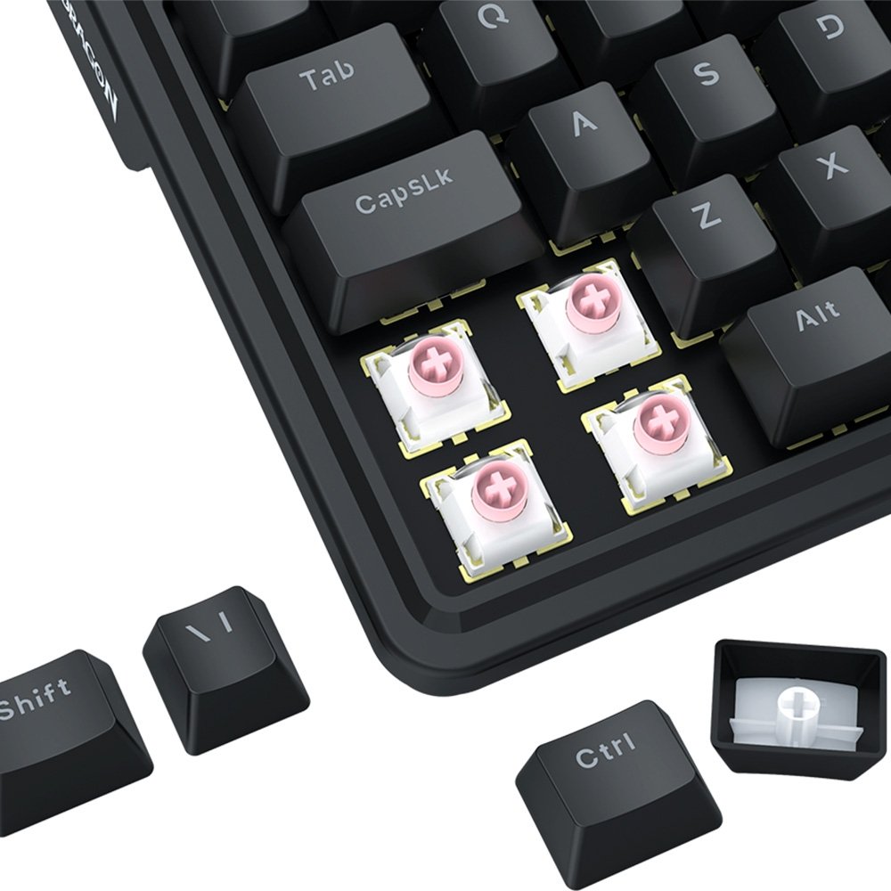 Imagem 8 de 9 do produto Teclado Magnético Gamer Redragon UCAL, RGB, Switch Magnético, Layout 75%, Hot-Swap, ABNT2, USB Tipo-C, Preto - K673RGB-M