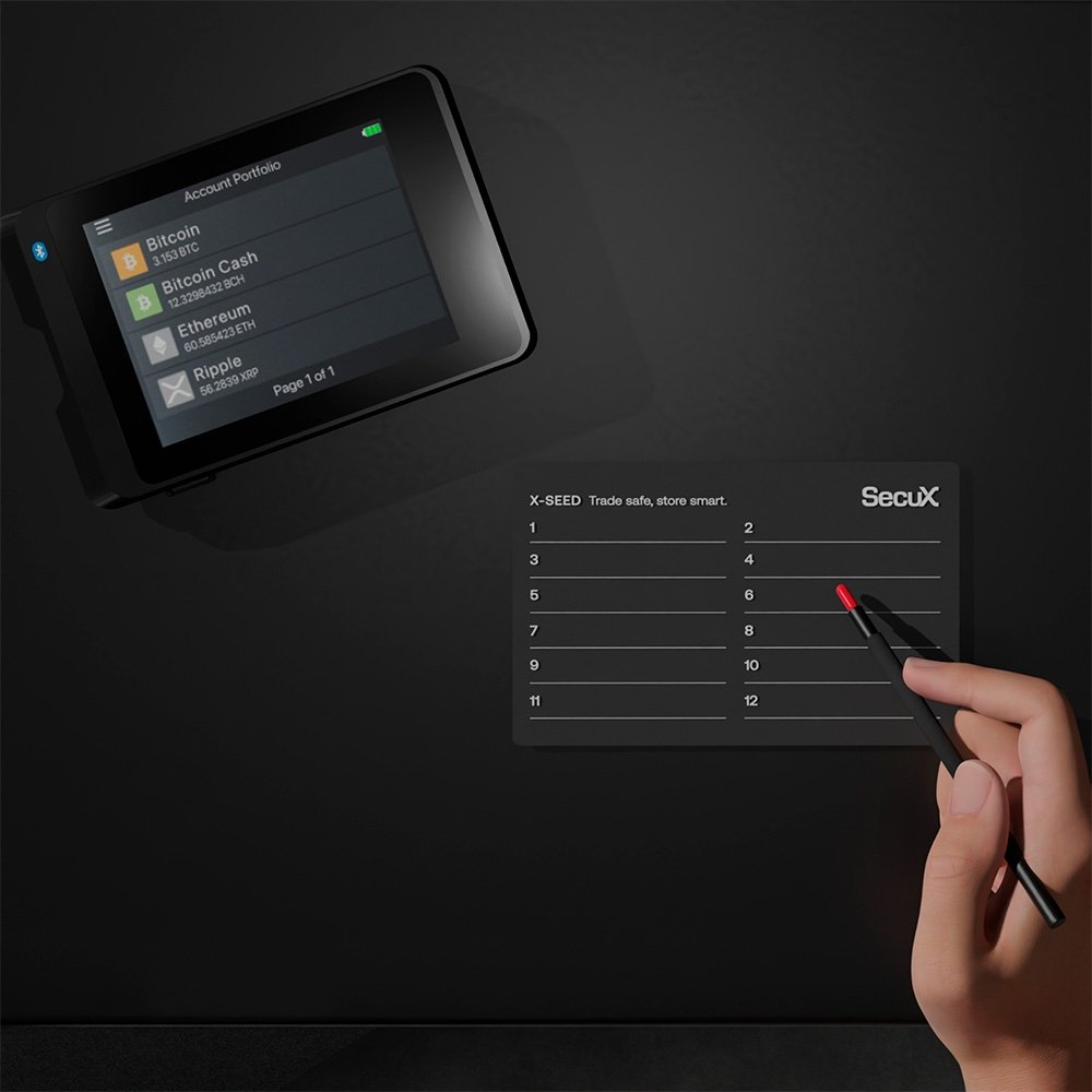 Carteira de Criptomoedas SecuX W20C-PLUS, USB, Bluetooth, Tela LCD, Inclui 2 Placas de Recuperação X-SEED, Preto - 98-011-( Balão.info - foto 6