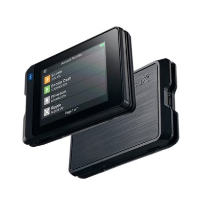 Carteira de Criptomoedas SecuX W20C-PLUS, USB, Bluetooth, Tela LCD, Inclui 2 Placas de Recuperação X-SEED, Preto - 98-011-010100