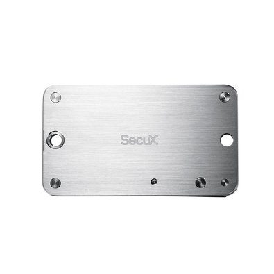 Placa de Recuperação SecuX X-SEED PRO, Alumínio Aeroespacial, Backup de 3x24 Palavras, Resistente a Fogo e Água, Prata - 98-100-000301