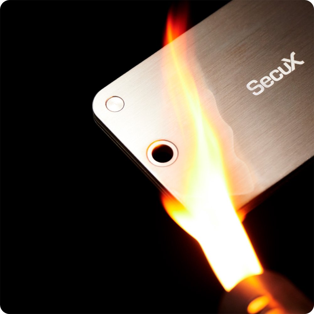 Imagem 15 de 15 do produto Placa de Recuperação SecuX X-SEED PRO, Alumínio Aeroespacial, Backup de 3x24 Palavras, Resistente a Fogo e Água, Prata - 98-100-000301