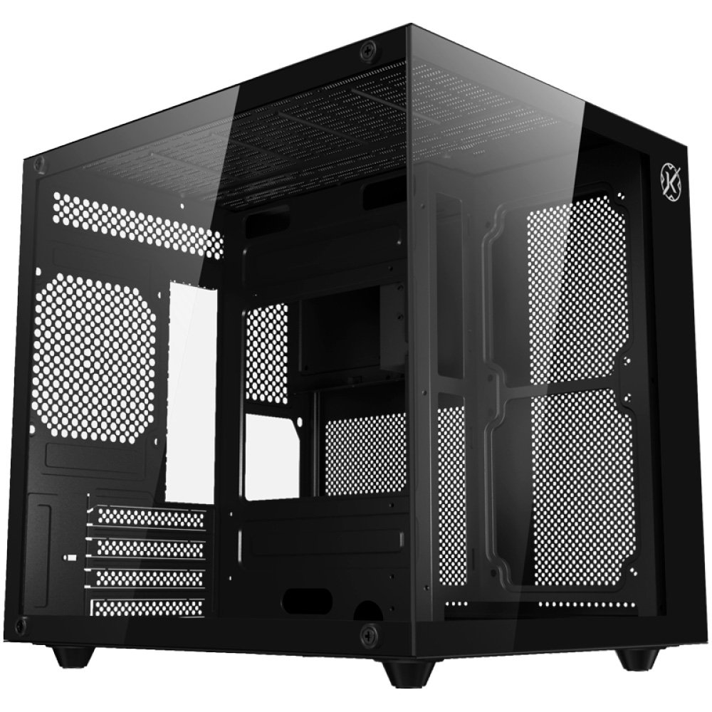 Imagem 2 de 8 do produto Gabinete Gamer Kalkan Midgard Lite, M-ATX, Frontal e Lateral em Vidro Temperado, Sem Fans, Preto - KLK00090