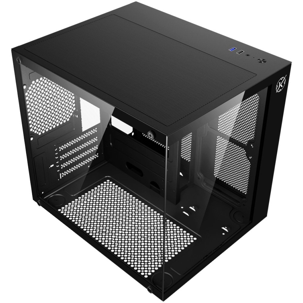 Imagem 5 de 8 do produto Gabinete Gamer Kalkan Midgard Lite, M-ATX, Frontal e Lateral em Vidro Temperado, Sem Fans, Preto - KLK00090