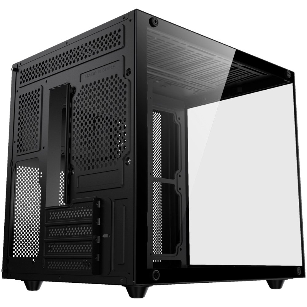 Imagem 8 de 8 do produto Gabinete Gamer Kalkan Midgard Lite, M-ATX, Frontal e Lateral em Vidro Temperado, Sem Fans, Preto - KLK00090